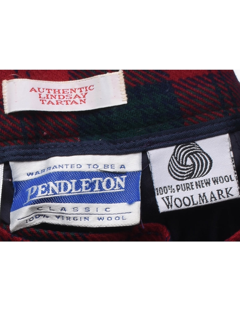 Wool Pendleton Checked Pattern Trousers - W31 L30