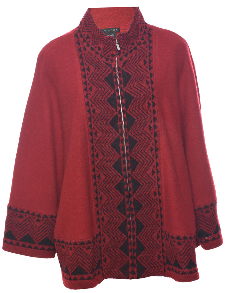 Wool Red Cape - M