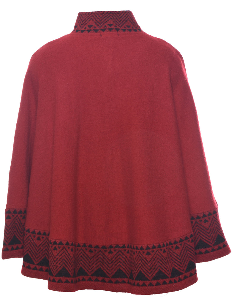 Wool Red Cape - M