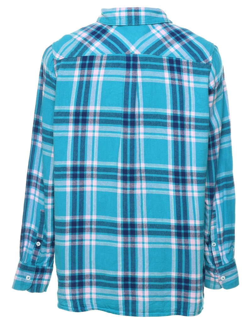 Woolrich Aqua Blue Checked Shirt - L