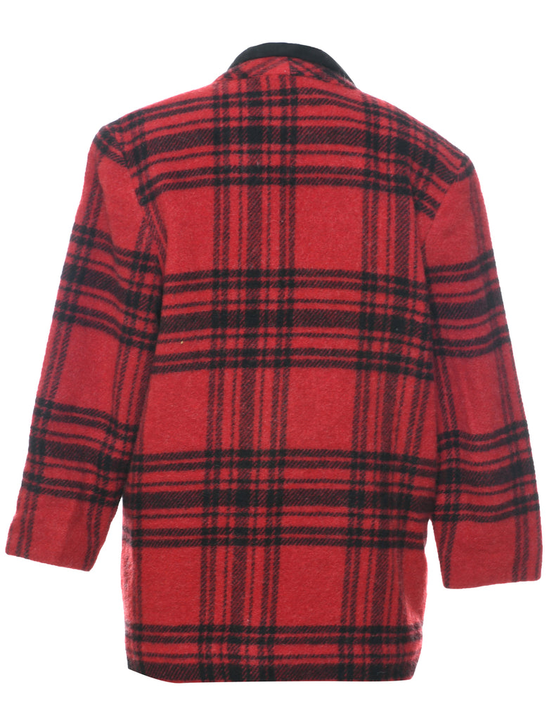 Woolrich Checked Wool Coat - M