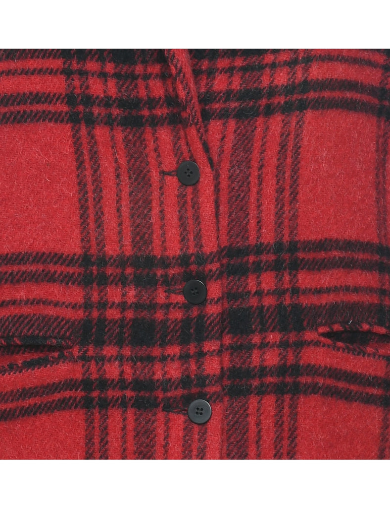 Woolrich Checked Wool Coat - M