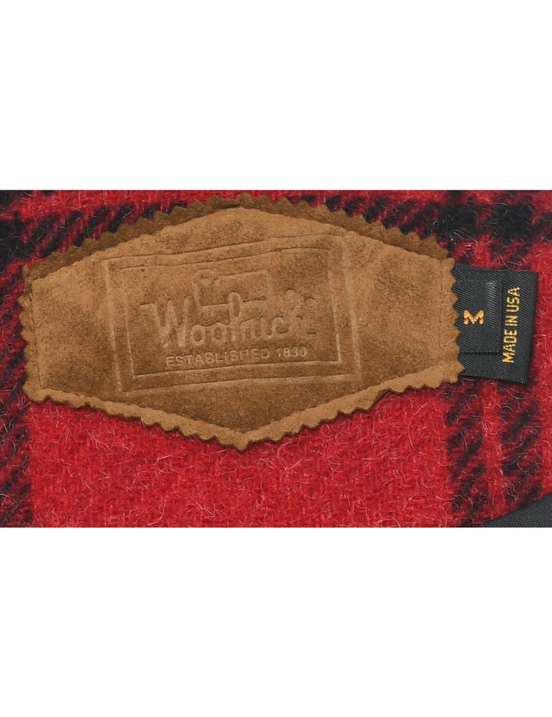 Woolrich Checked Wool Coat - M