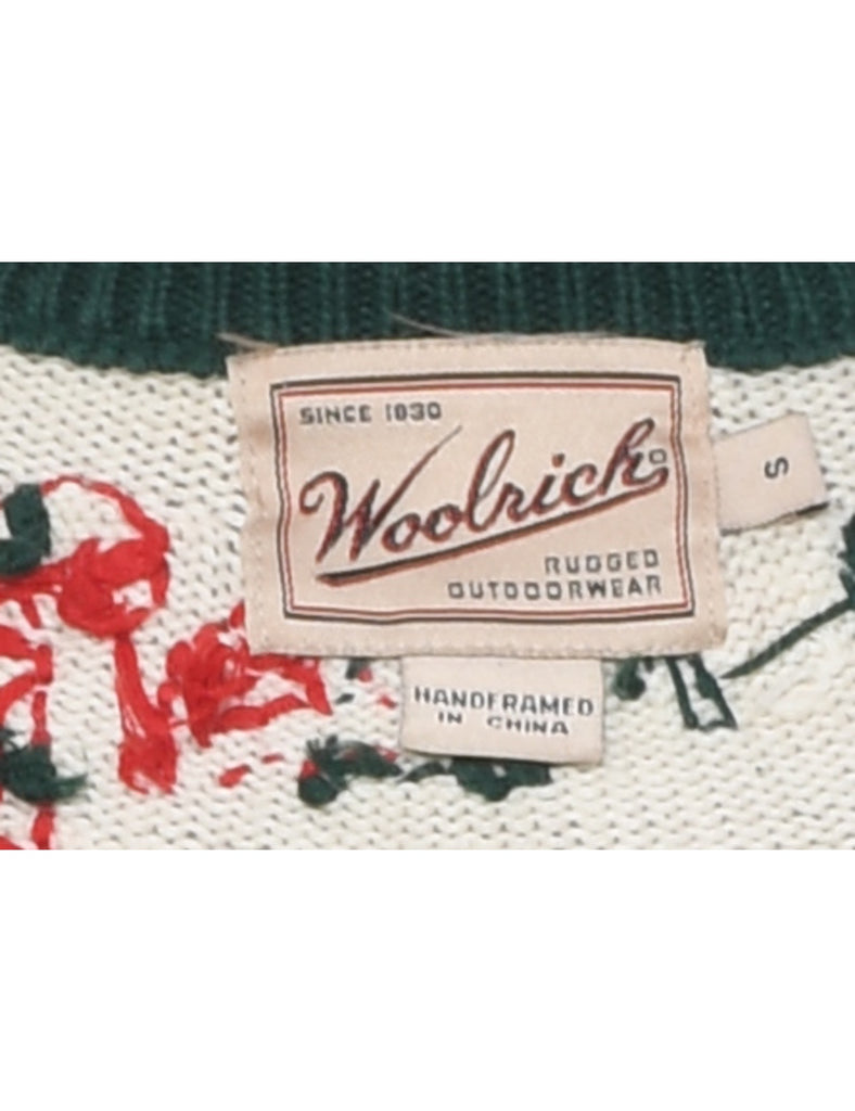 Woolrich Teddy Bear Print Christmas Cardigan - S