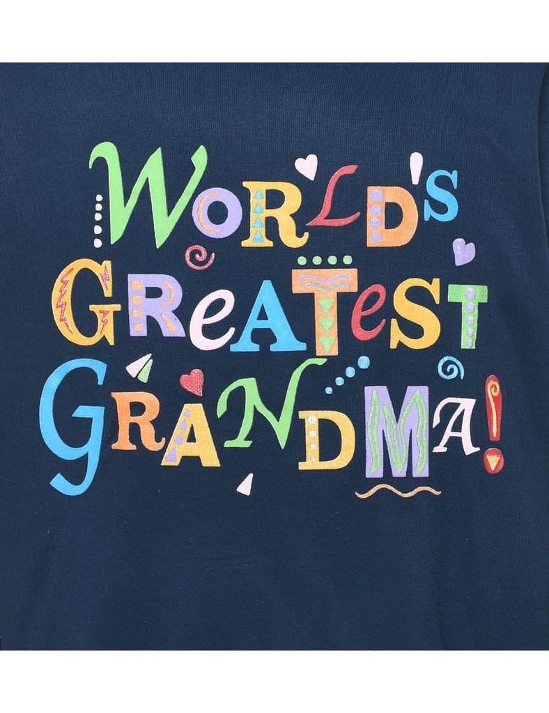 World's Greatest Grandma Printed Sweatshirt - L