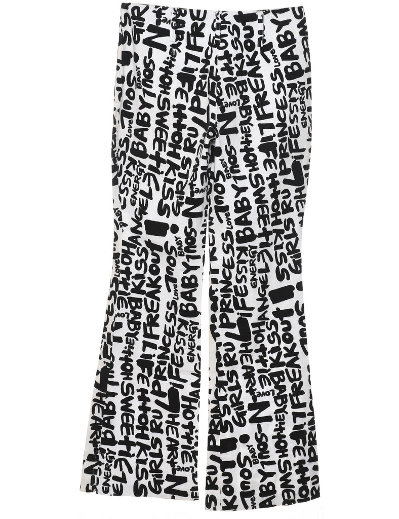 Y2K Patterned Trousers - W28 L30