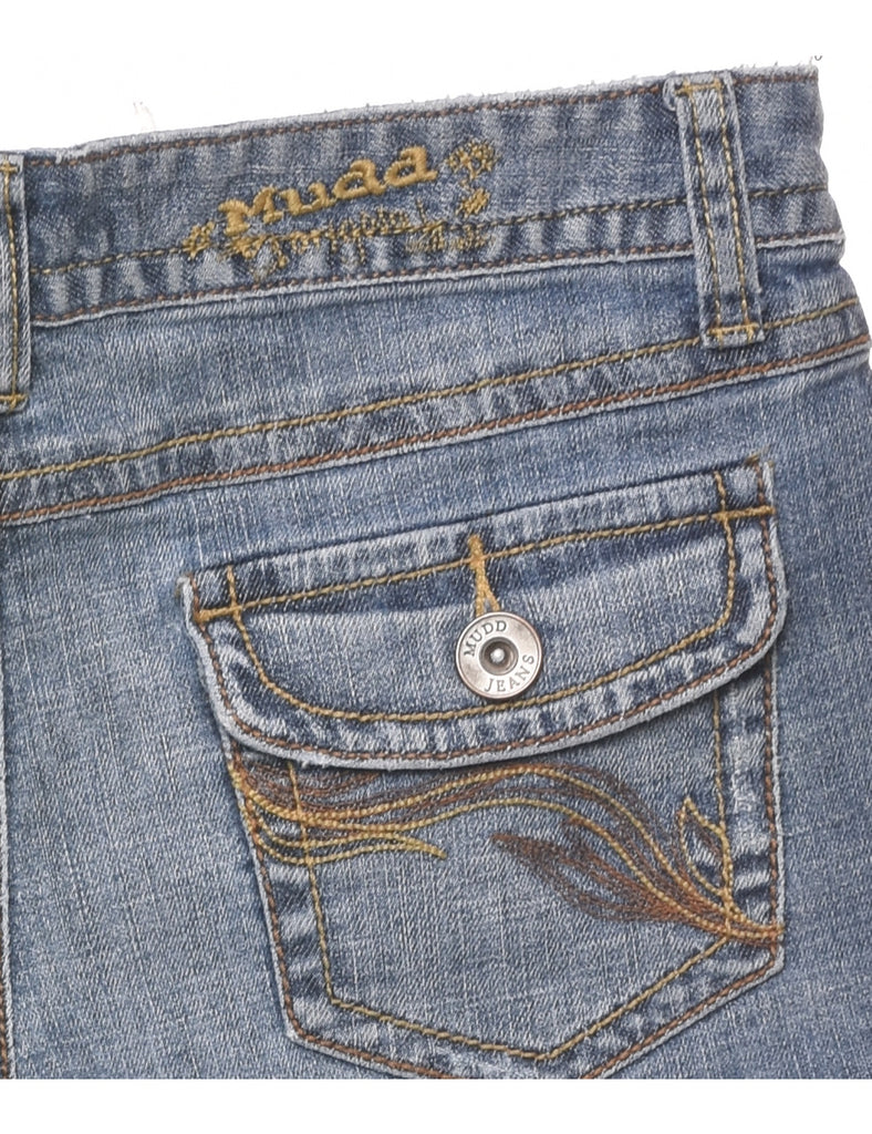 Y2K Stone Wash Denim Shorts - W30 L1