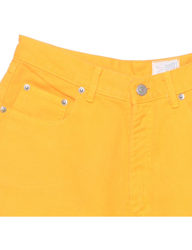 Yellow Denim Shorts - W28 L4