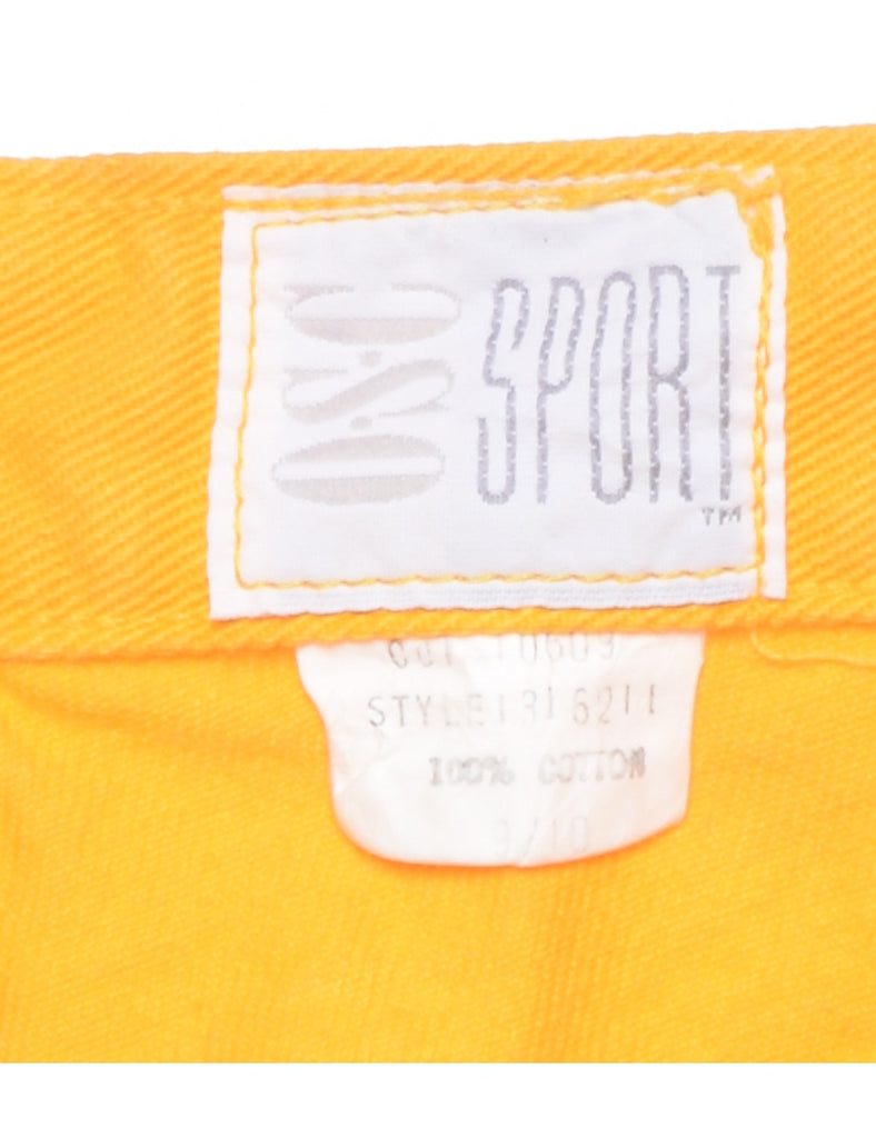 Yellow Denim Shorts - W28 L4