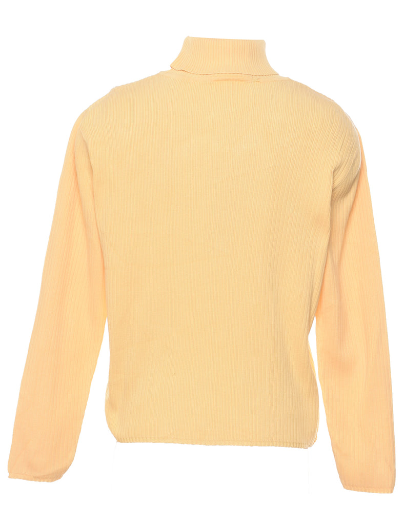 Yellow Turtleneck Jumper - M