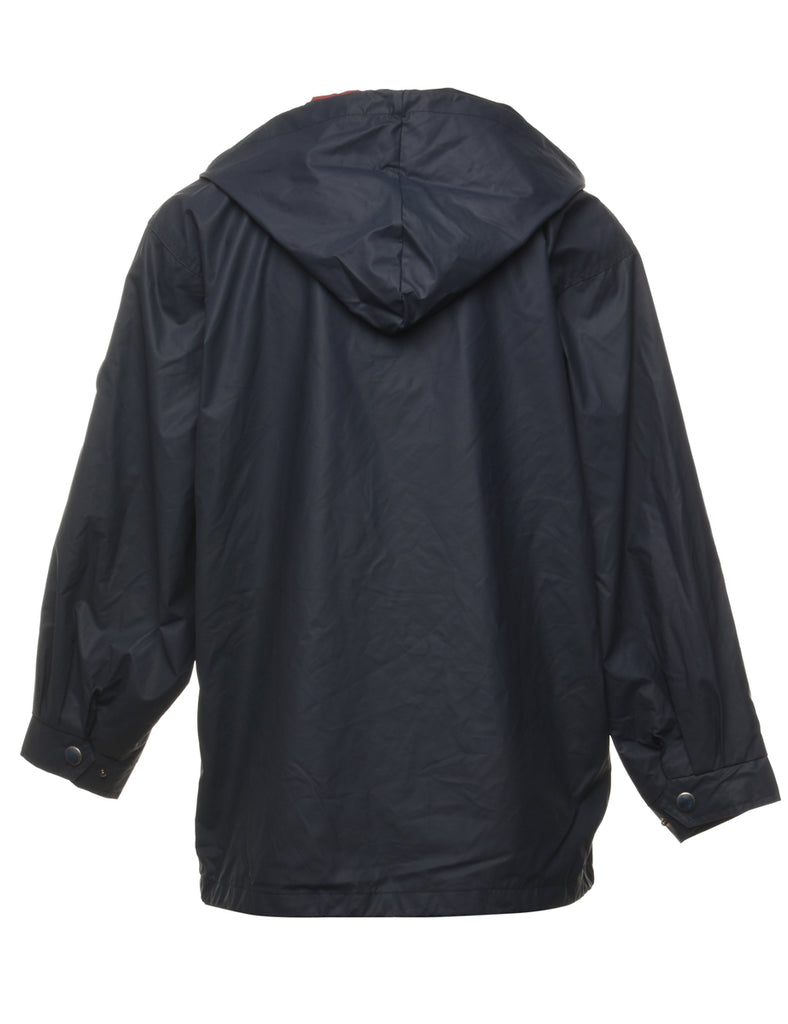 Zip Front Blue Raincoat  - M