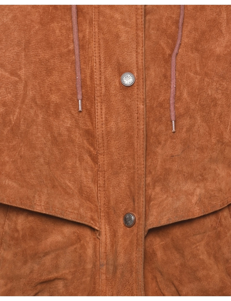 Zip Front Suede Jacket - XS