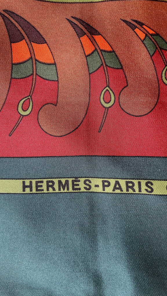 Rare 1971 Hermes 'Skyros' Pattern Silk  Scarf 100% silk (Copy)