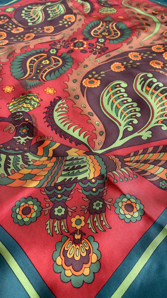 Rare 1971 Hermes 'Skyros' Pattern Silk  Scarf 100% silk (Copy)