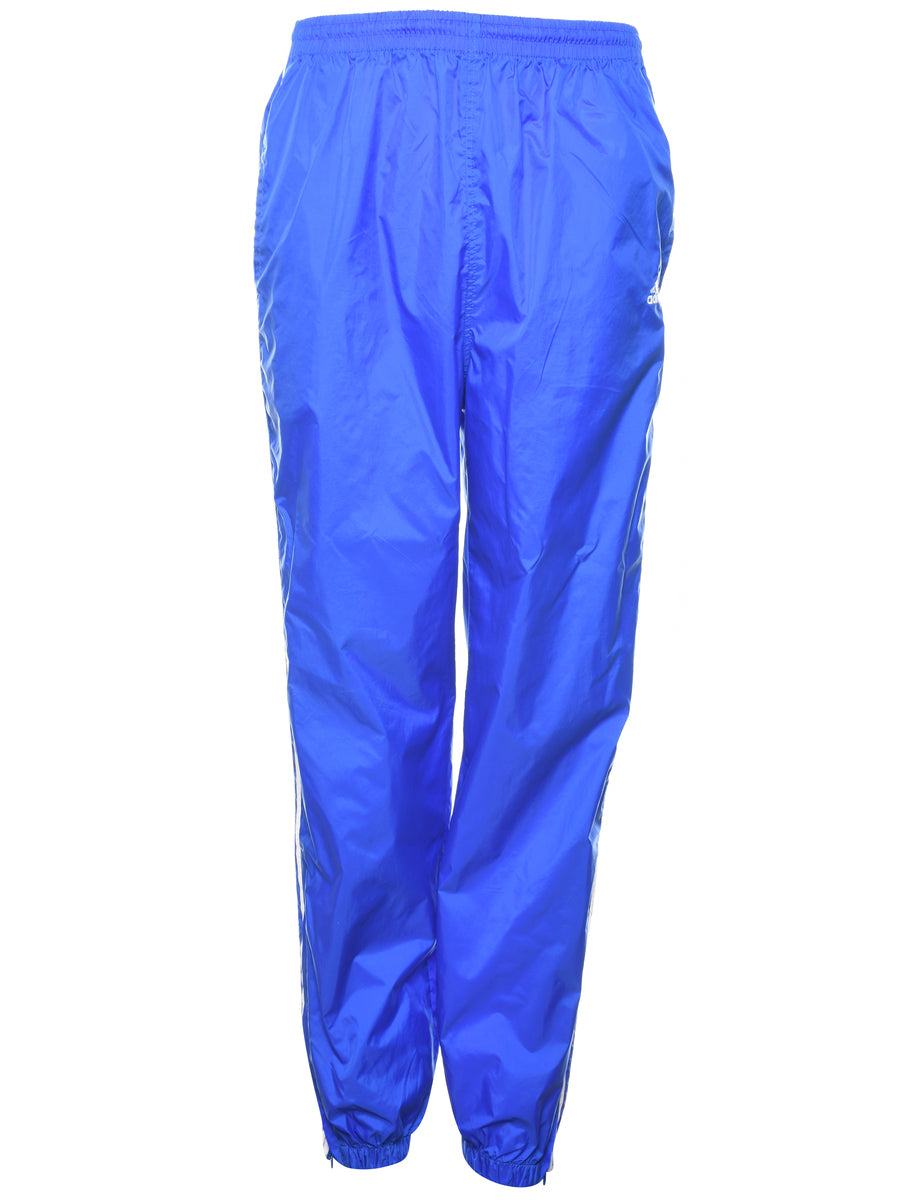 Adidas blue hot sale windbreaker pants