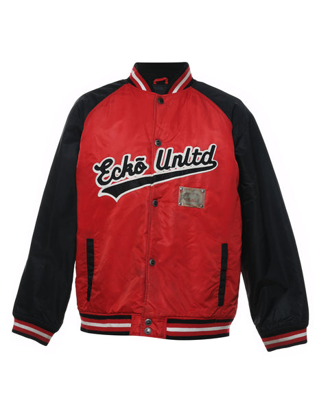 Men's Ecko Unltd Y2K Red & Black Embroidered Bomber Jacket Red, XL | Beyond  Retro