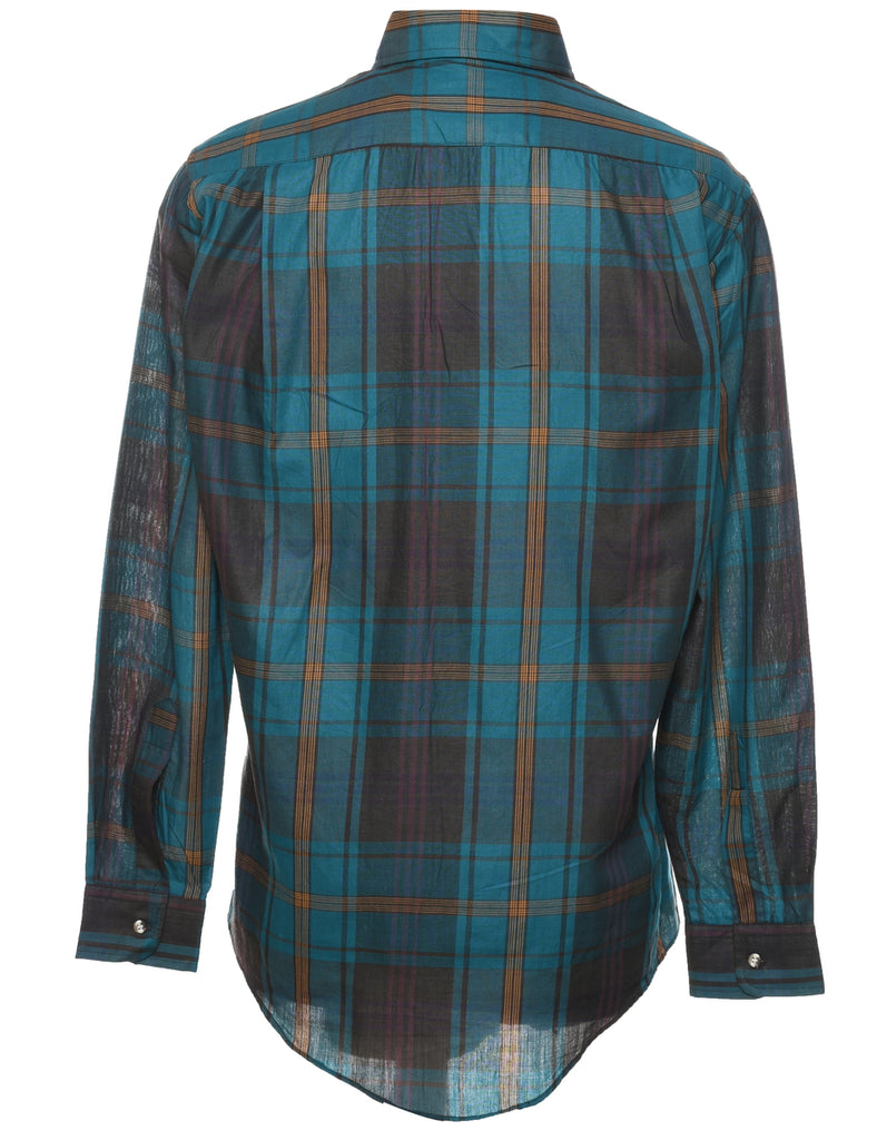 Long Sleeved Checked Shirt - L