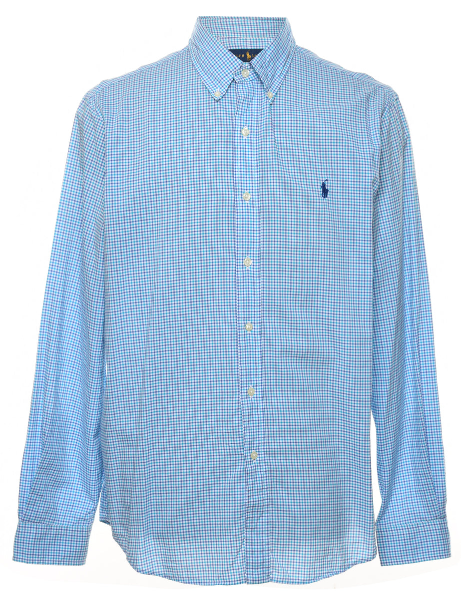 Men's Ralph Lauren Ralph Lauren Checked Shirt Blue, L | Beyond Retro ...