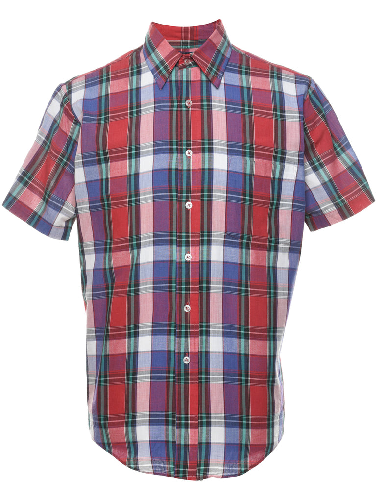 Short Sleeve Checked Shirt - M