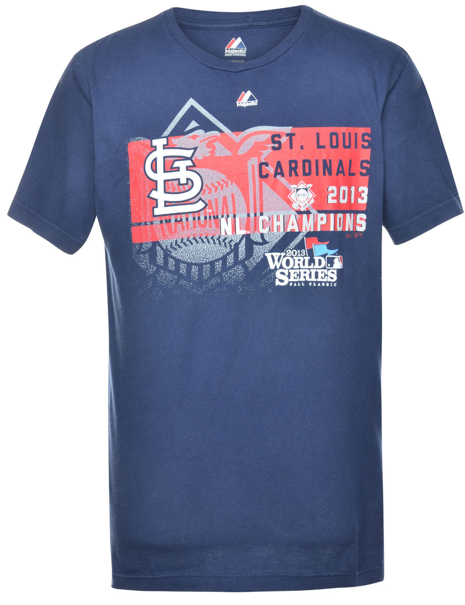Unisex MLB St. Louis Cardinals Sports T-shirt Blue, L | Beyond Retro