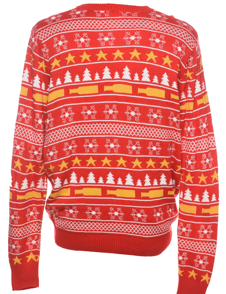 Red Christmas Jumper - L