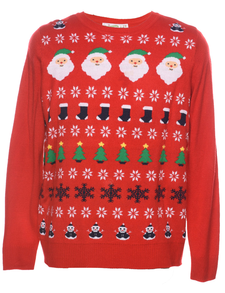 Santa Claus Christmas Jumper - M