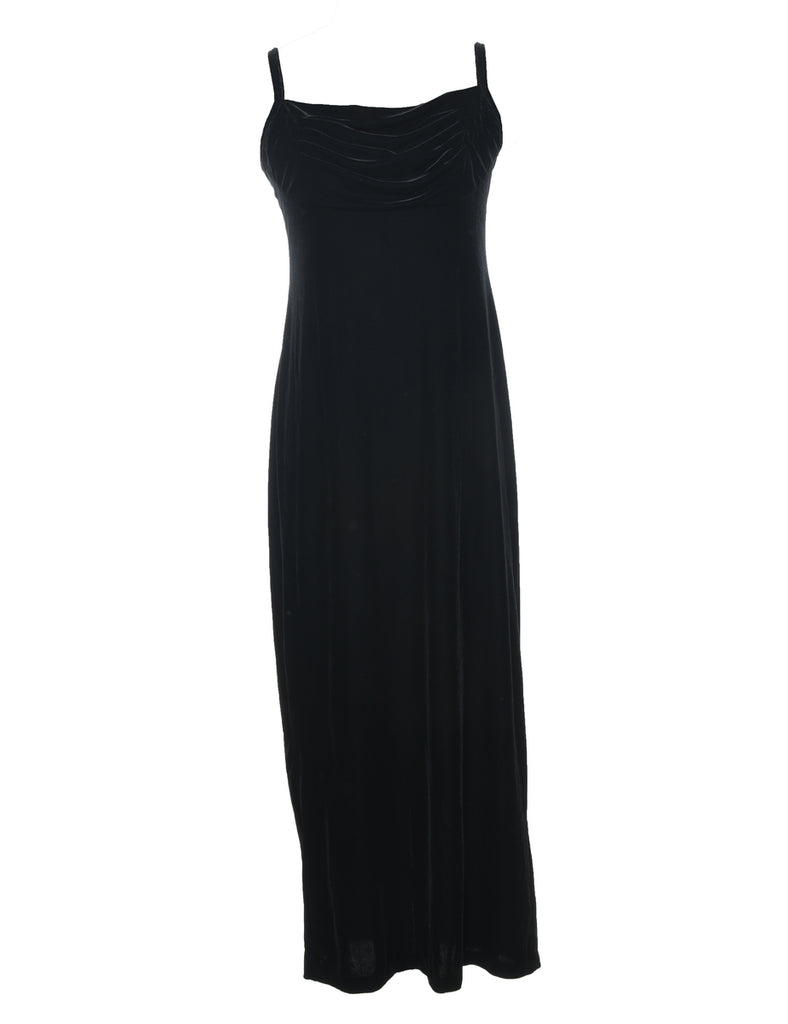 Black Classic 1990s Velvet Dress - S