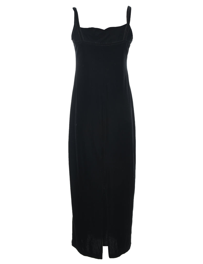 Black Classic 1990s Velvet Dress - S