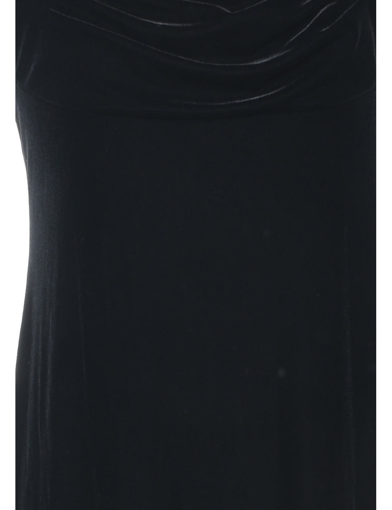 Black Classic 1990s Velvet Dress - S