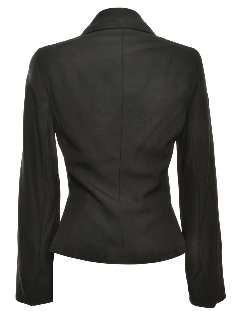 Button Front Black Jacket - M