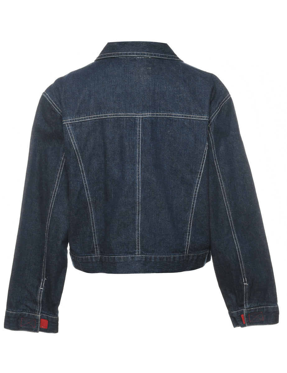 Classic Vintage Wash Women Denim Jackets B501J-DK-BLU