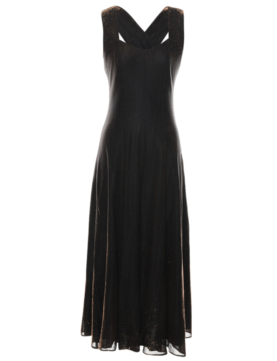 Women's Dark Brown Evening Dress Brown, M | Beyond Retro - E00898934