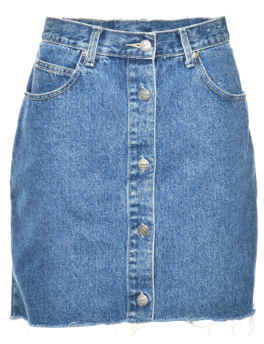 Womens Frayed Edge Denim Skirt Denim M Beyond Retro E00822844 3384