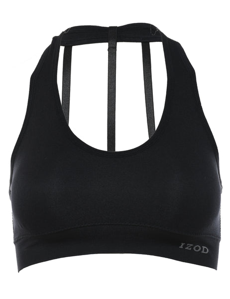 Izod Black Sports Bra S