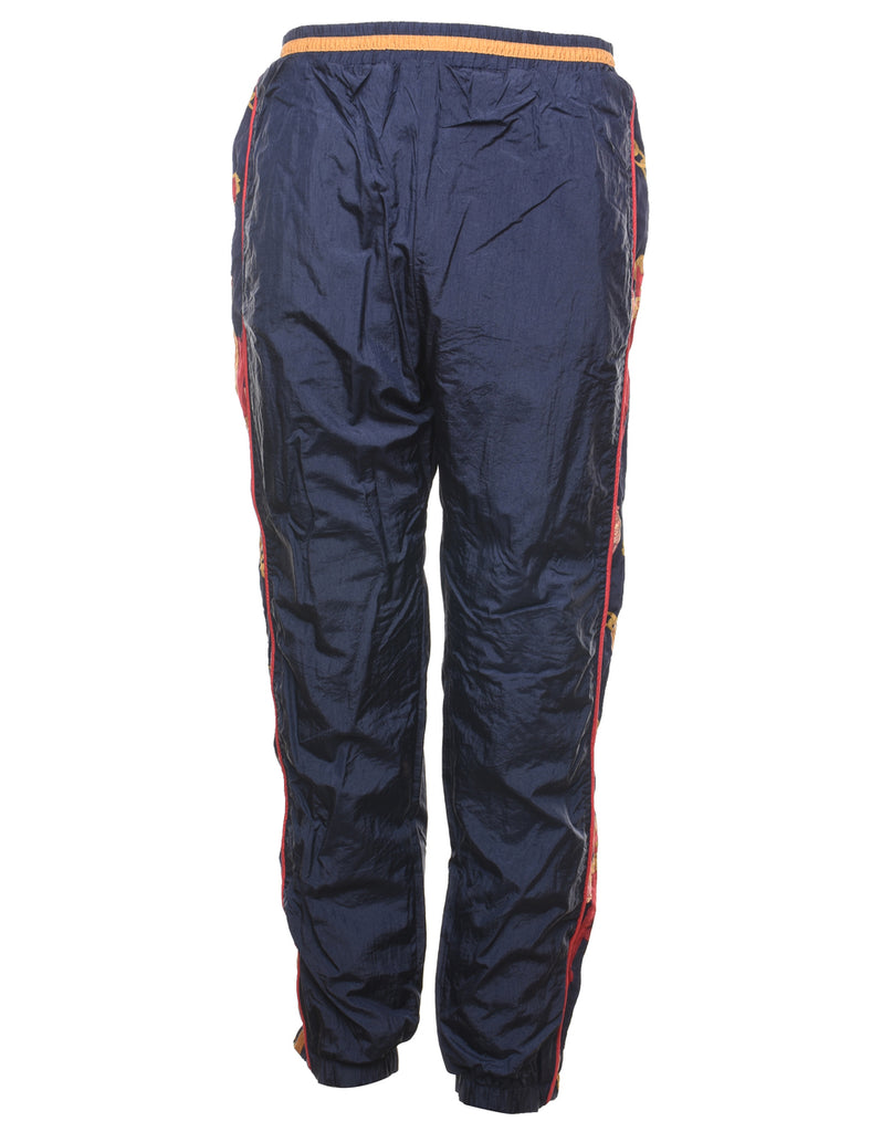 Navy & Orange Contrast Track Pants - W28