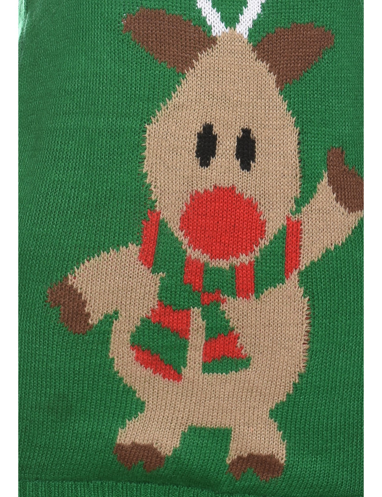 Reindeer Christmas Jumper - M