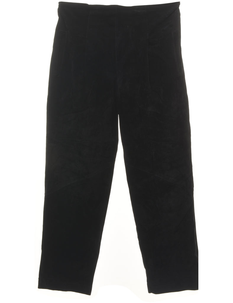 Suede Black Tapered Trousers - W31 L28