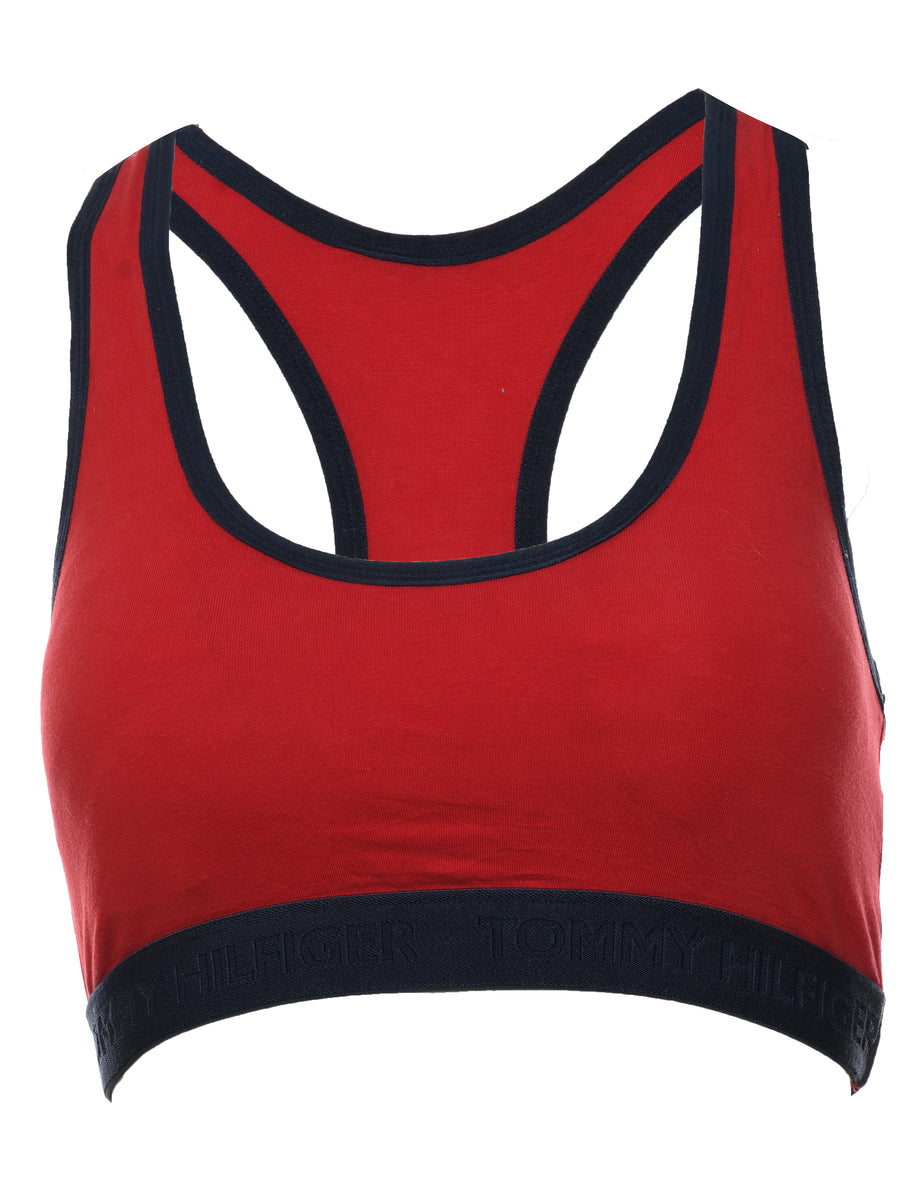 Tommy Hilfiger Women's Performance Sports Bra, Rich Red, Small
