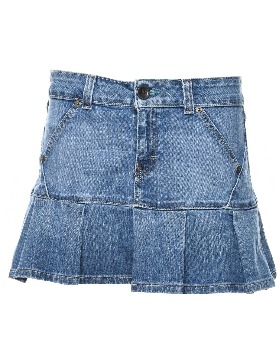 Women's Calvin Klein Y2K Calvin Klien Pleated Denim Mini Skirt Denim, M ...